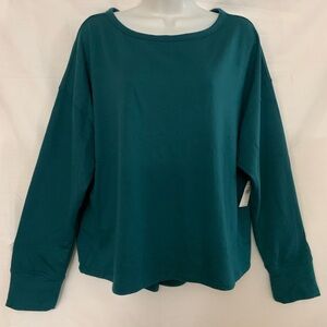 Teal Women's Top Long Sleeve M